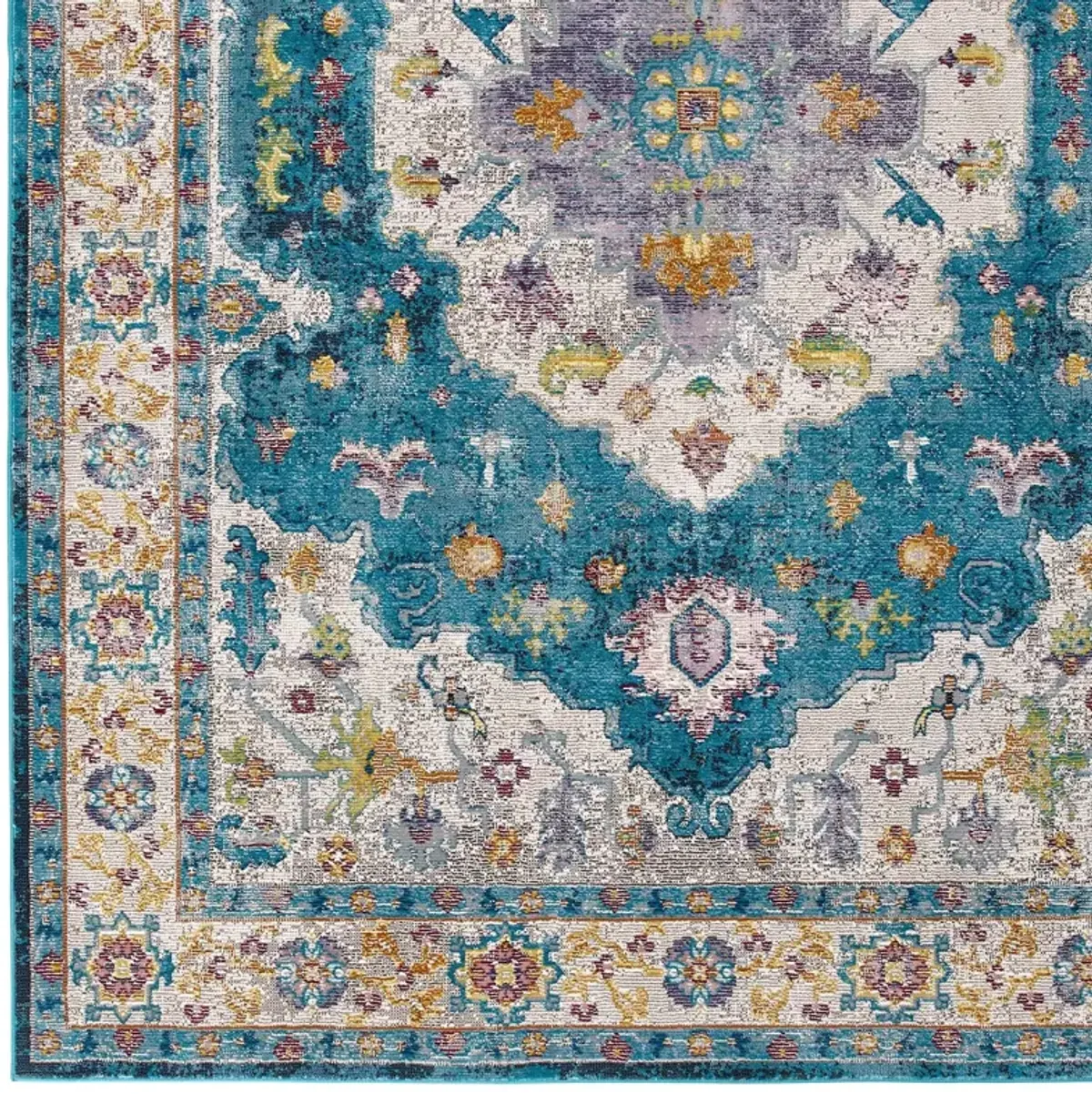 Success Anisah Distressed Floral Persian Medallion 5x8 Area Rug