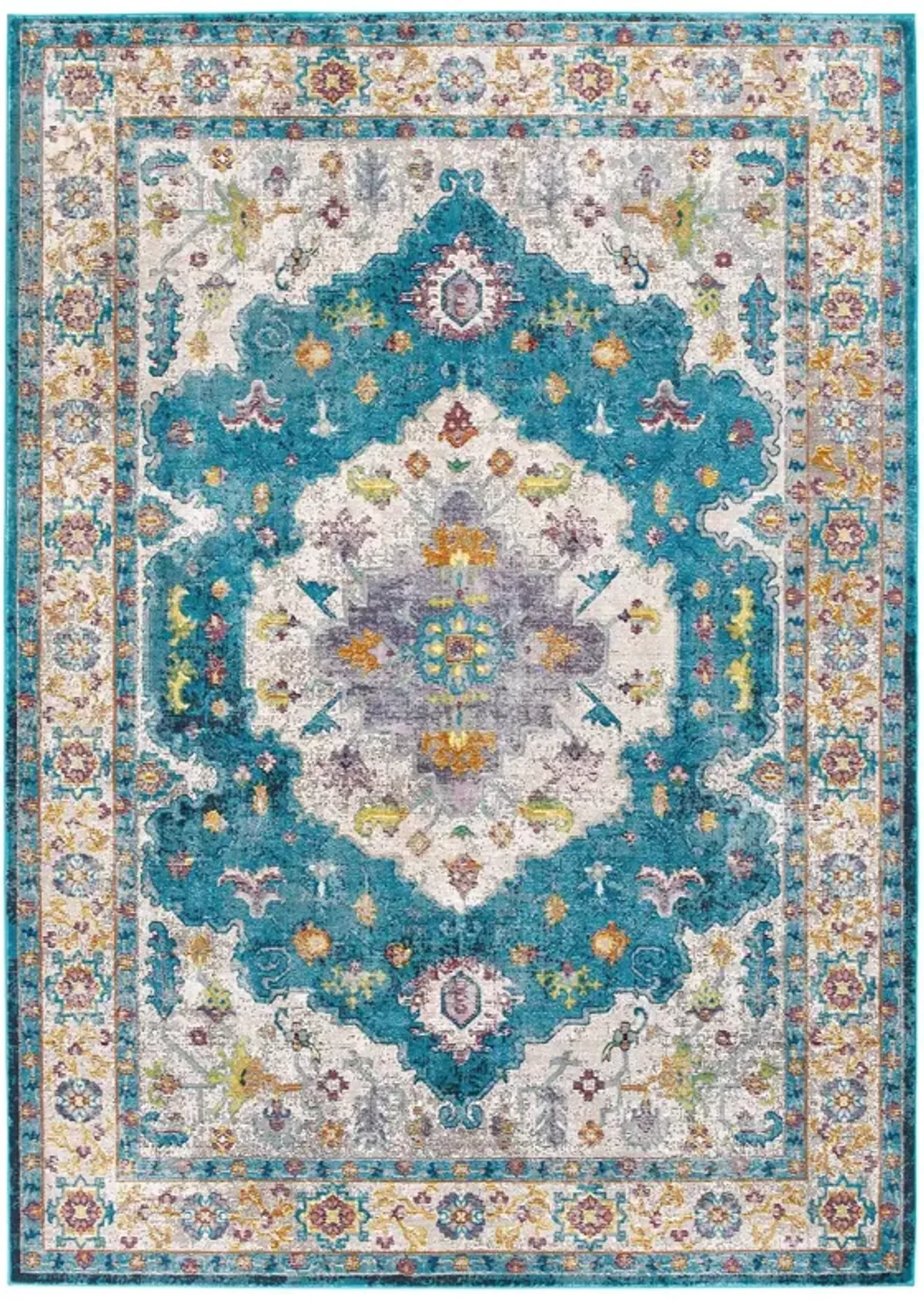 Success Anisah Distressed Floral Persian Medallion 5x8 Area Rug