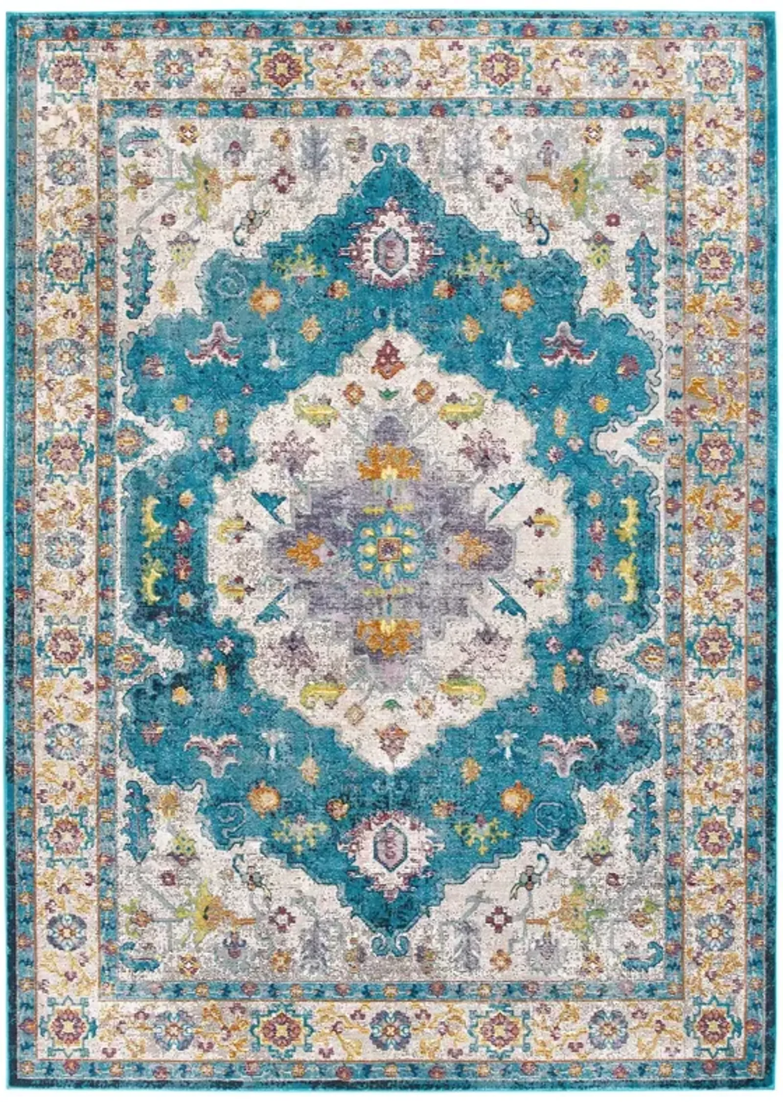 Success Anisah Distressed Floral Persian Medallion 5x8 Area Rug