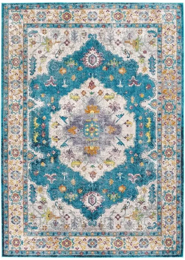Success Anisah Distressed Floral Persian Medallion 5x8 Area Rug