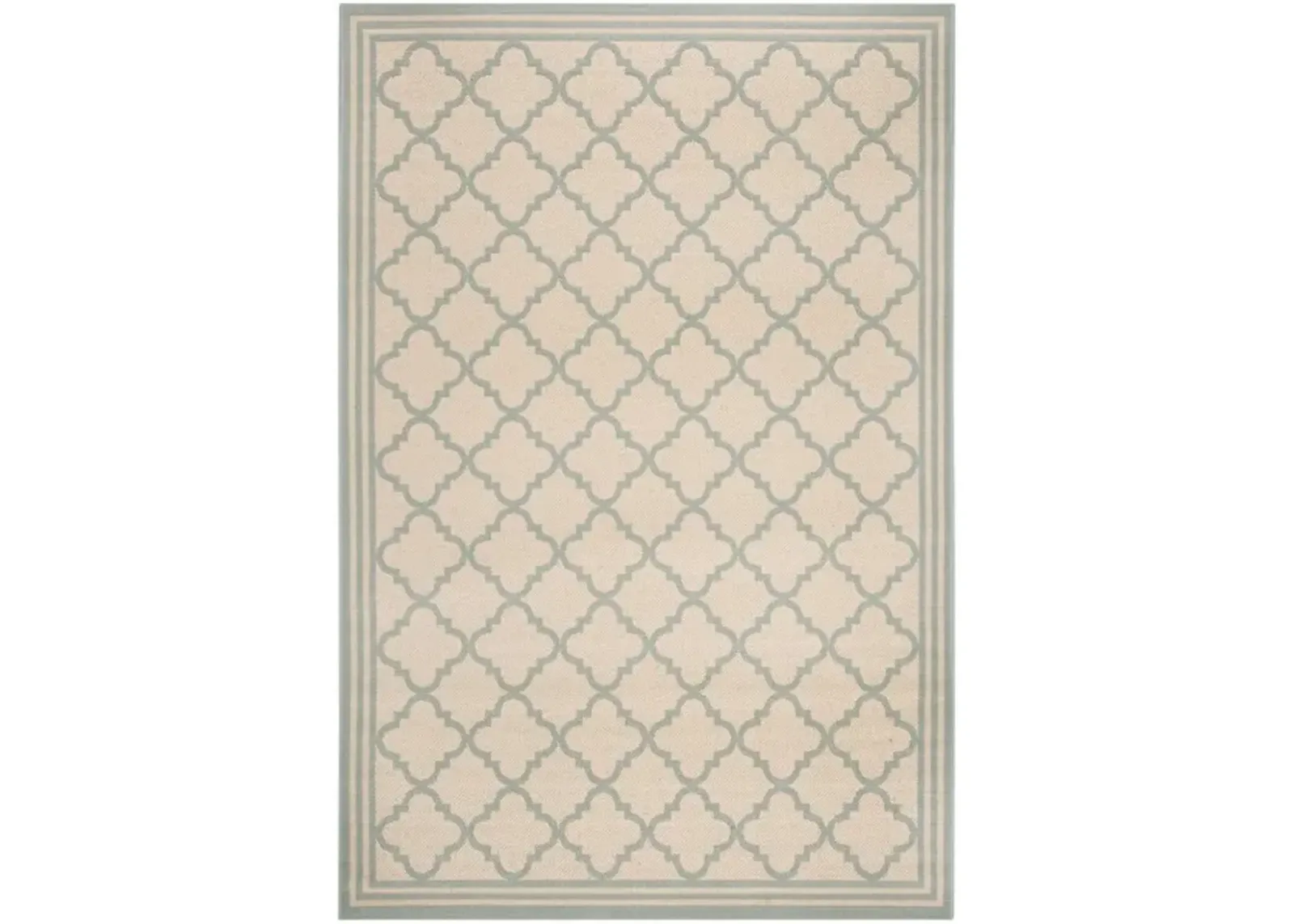 LINDEN 121 Collection LND121L-9 Cream / Aqua 9' X 12'