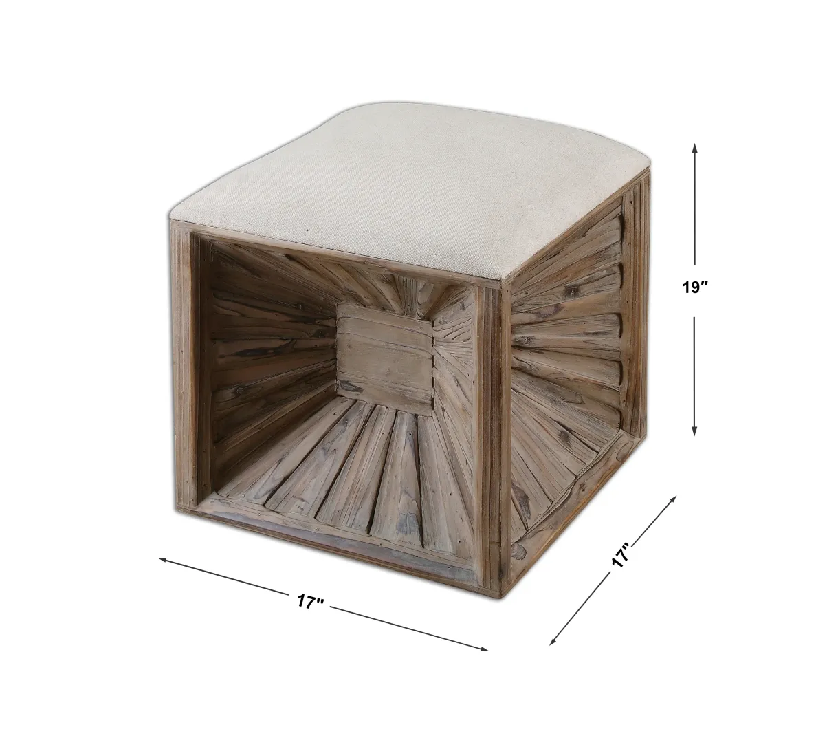 Jia Wooden Ottoman