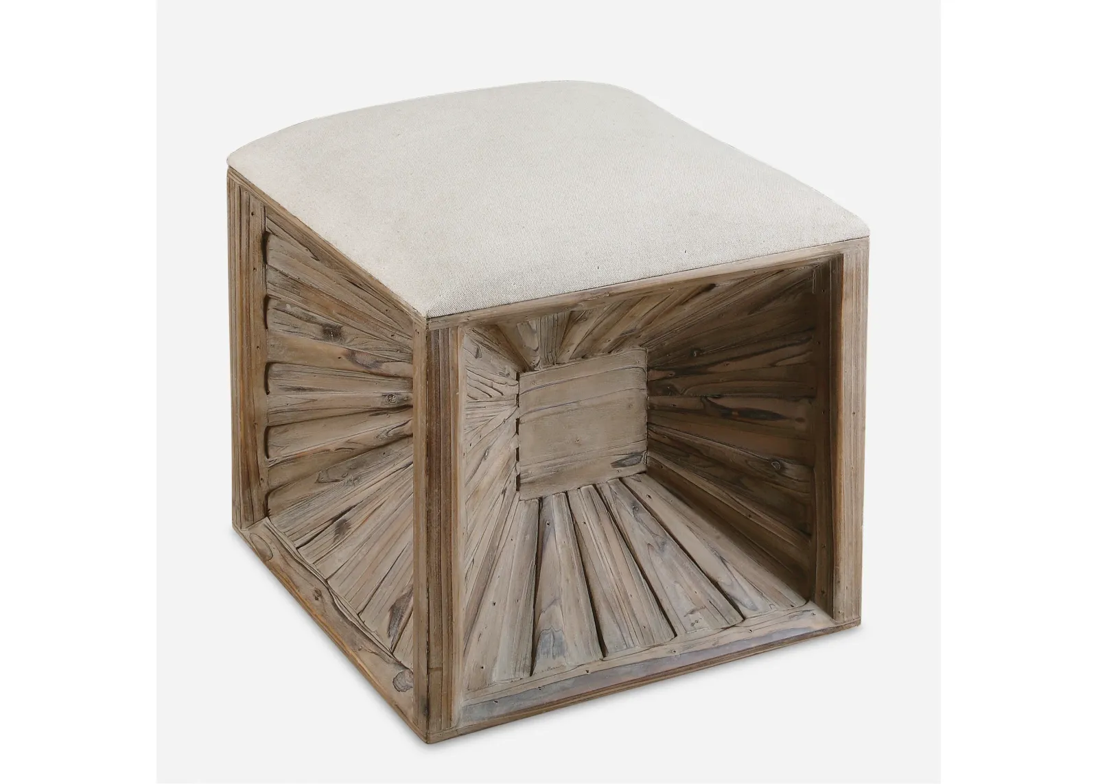 Jia Wooden Ottoman