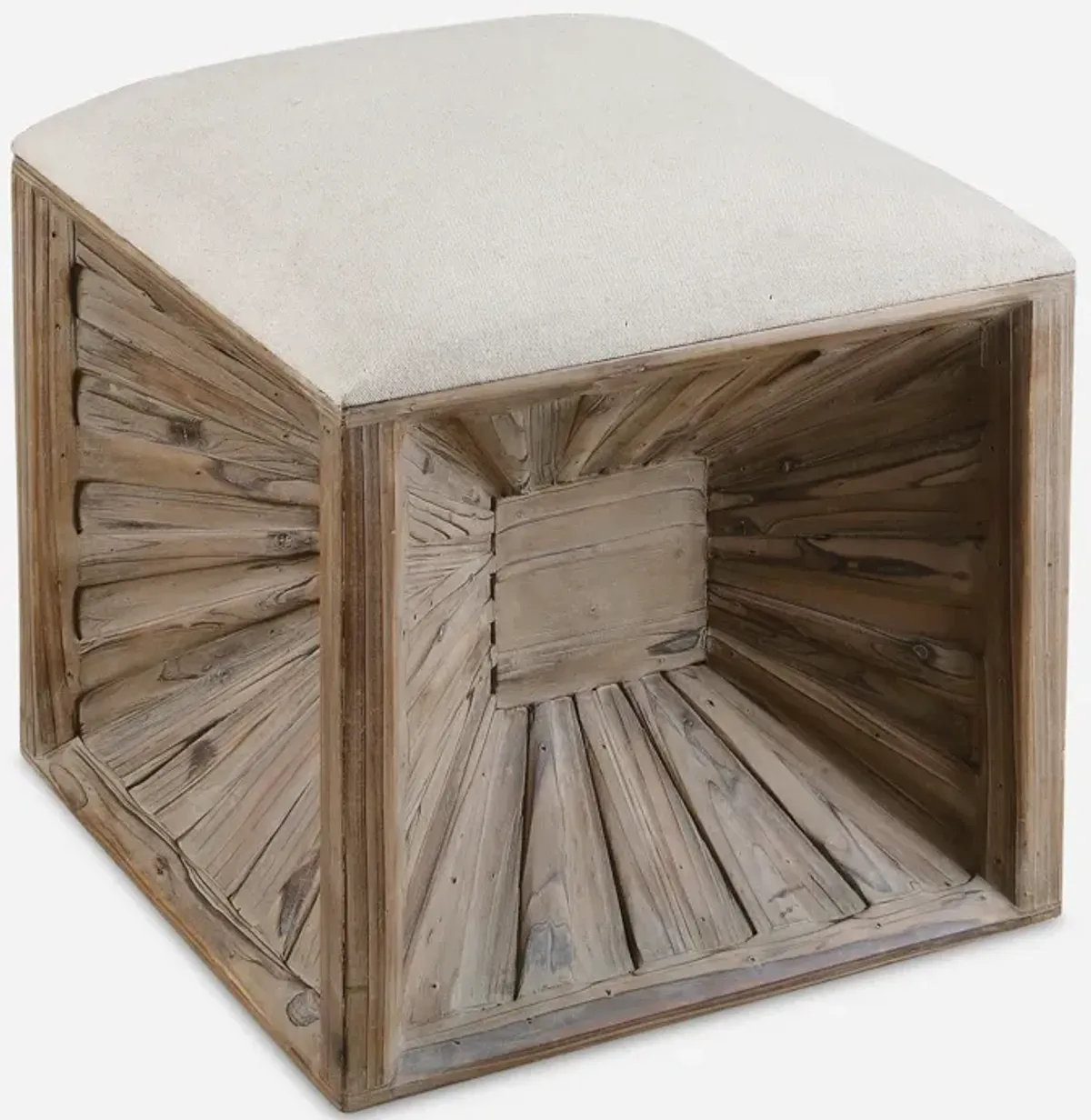 Jia Wooden Ottoman