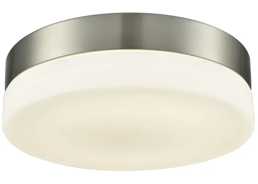 Holmby 9" Wide 1-Light Flush Mount - Satin Nickel