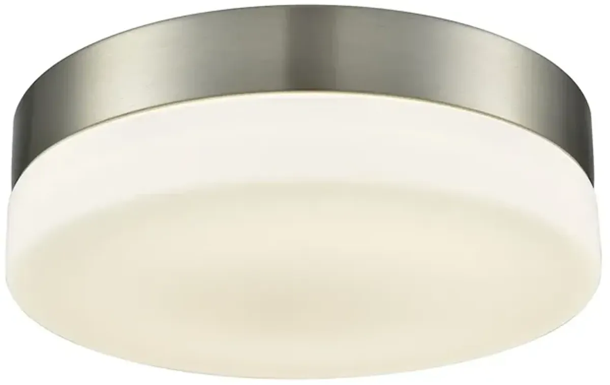 Holmby 9" Wide 1-Light Flush Mount - Satin Nickel