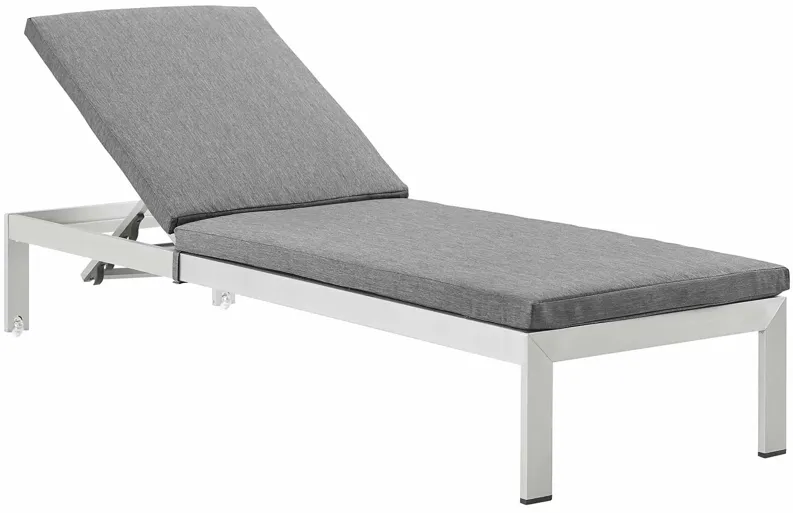 Shore Chaise with Cushions Outdoor Patio Aluminum Set of 2