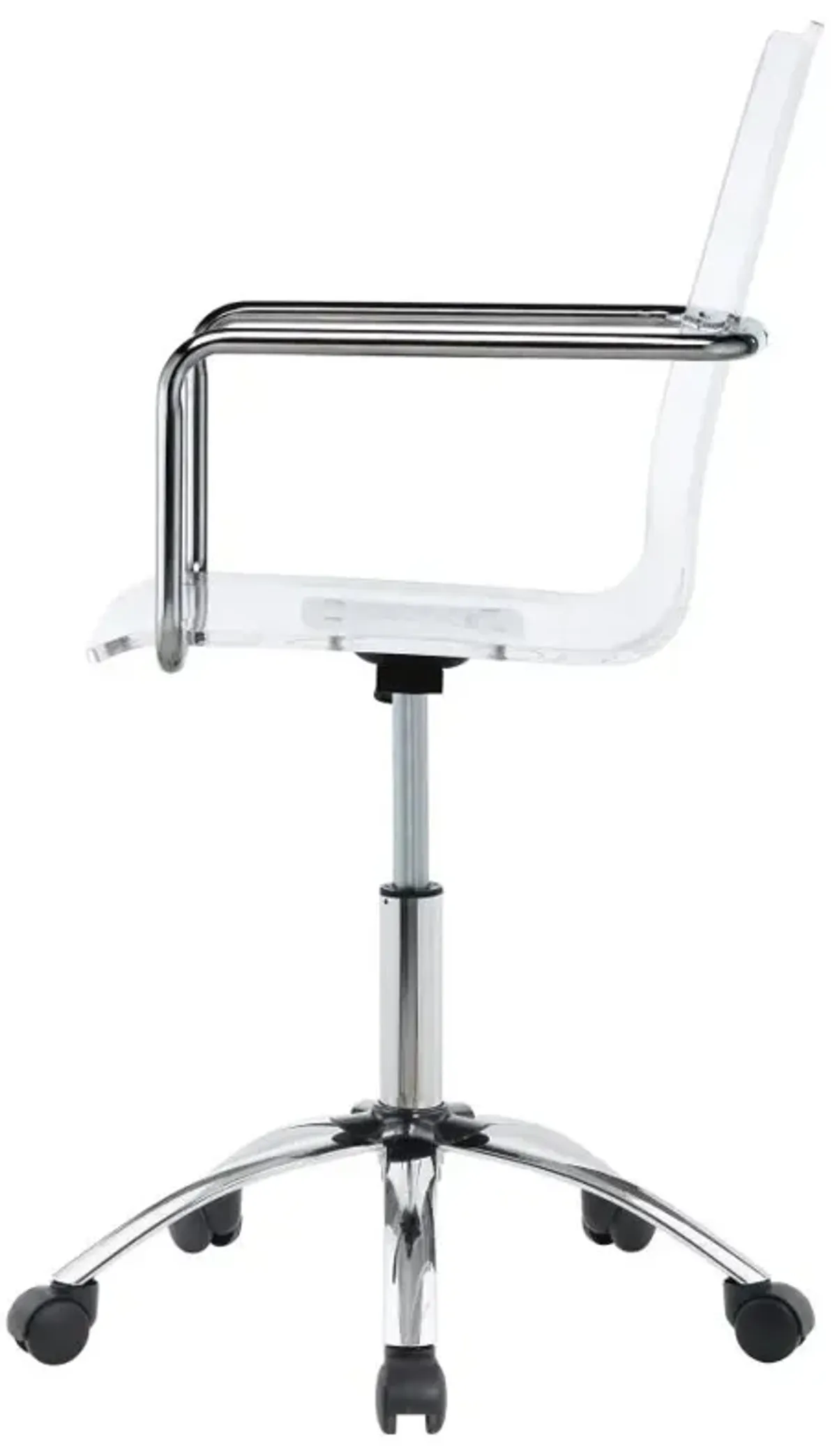 Alannah Office Chair with Casters Clear And Chrome