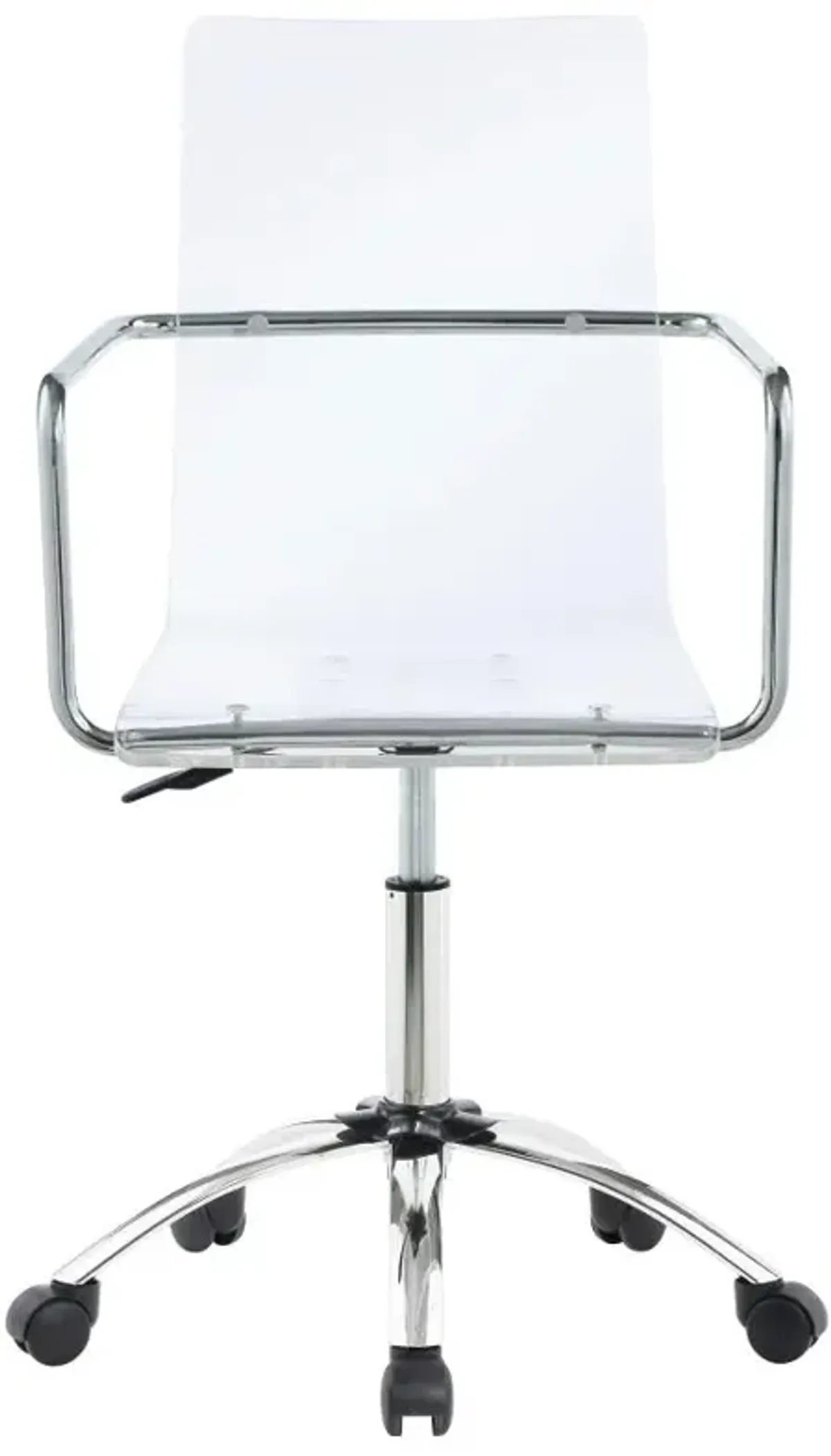 Alannah Office Chair with Casters Clear And Chrome