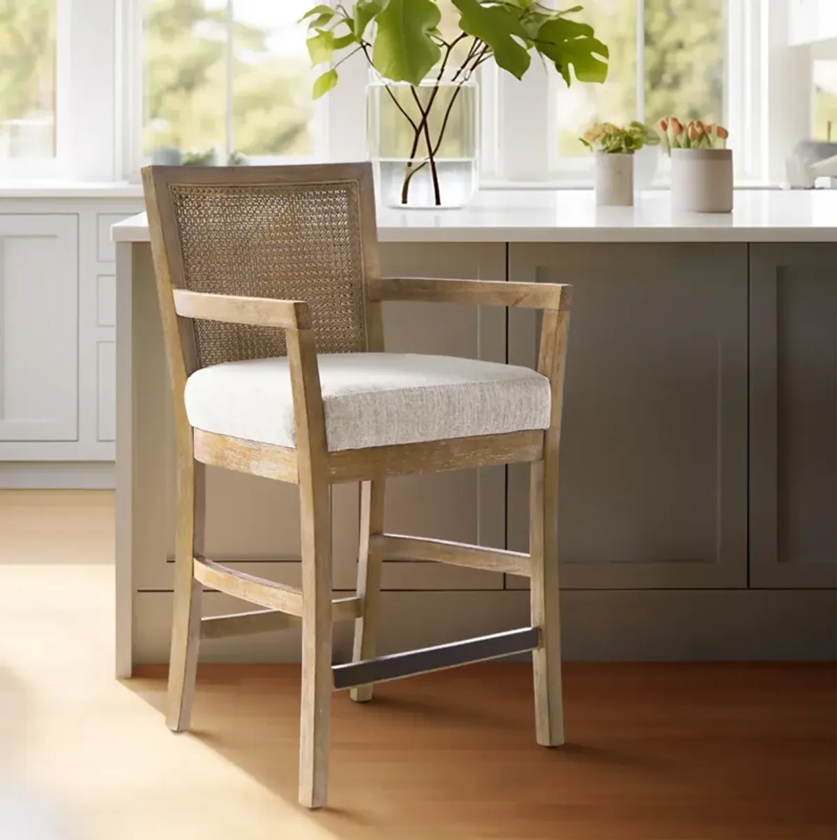 Diedra Cane Back Counter Stool