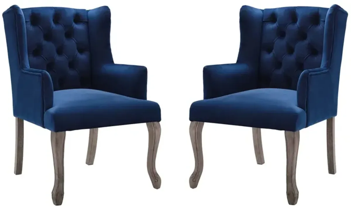 Realm Armchair Performance Velvet Set of 2