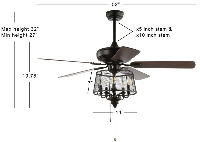 JONIE CEILING LIGHT FAN 