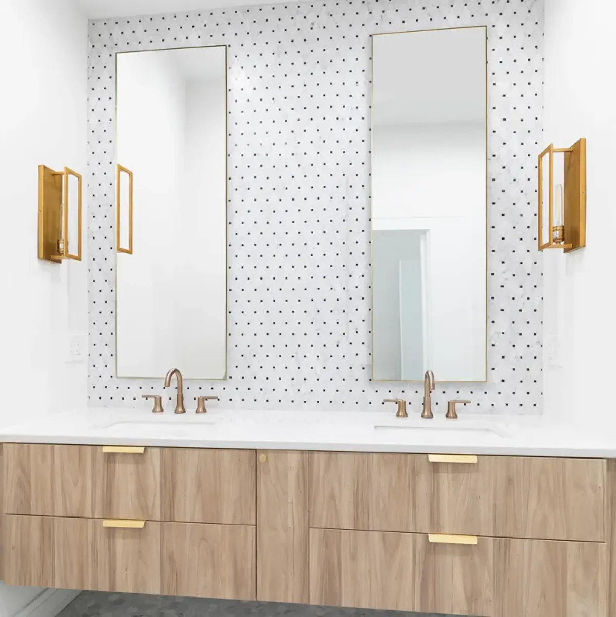 Wiggins Gold Wall Mirror