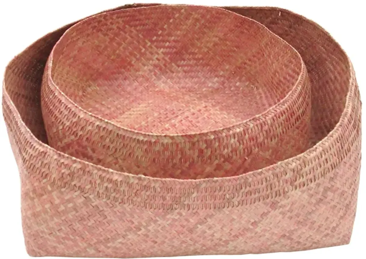 Pink Begonia Woven Bowl