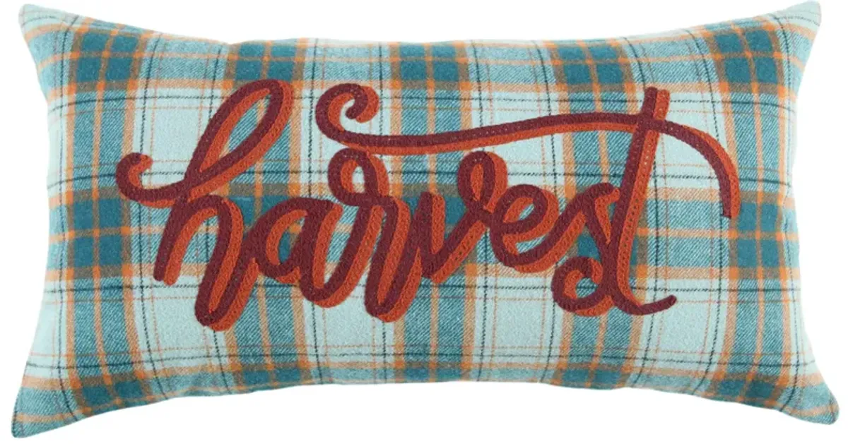 HARVEST 2021 Sentiment Teal  Pillow