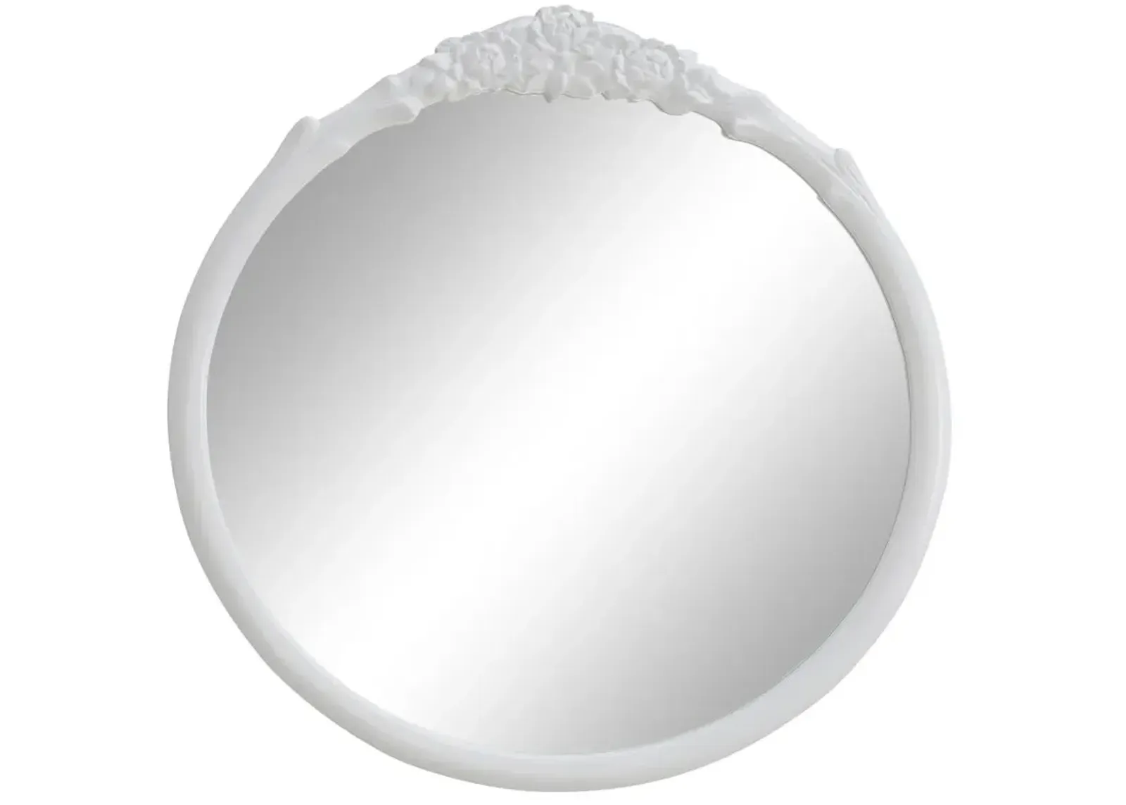 Sylvie French Provincial Round Wall Floor Mirror White