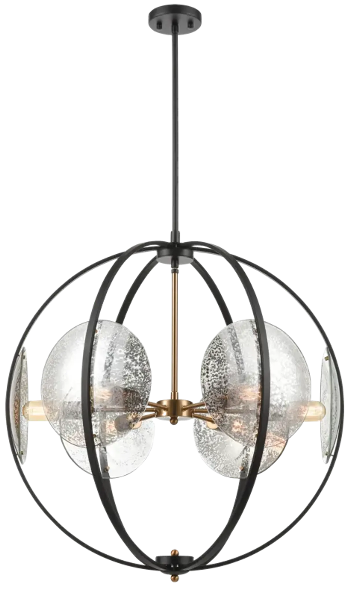 Oriah 28" Wide 6-Light Chandelier - Matte Black