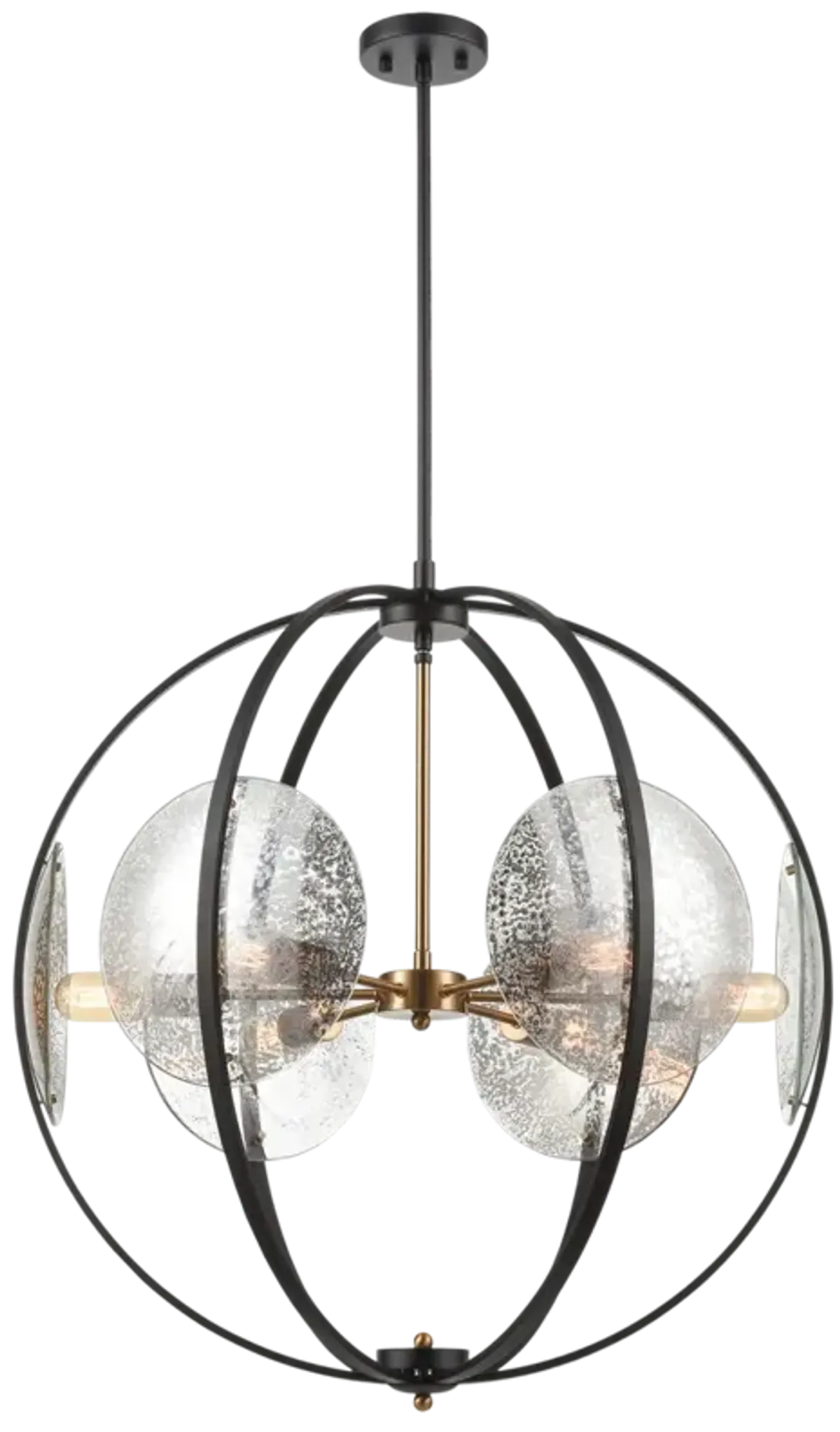 Oriah 28" Wide 6-Light Chandelier - Matte Black