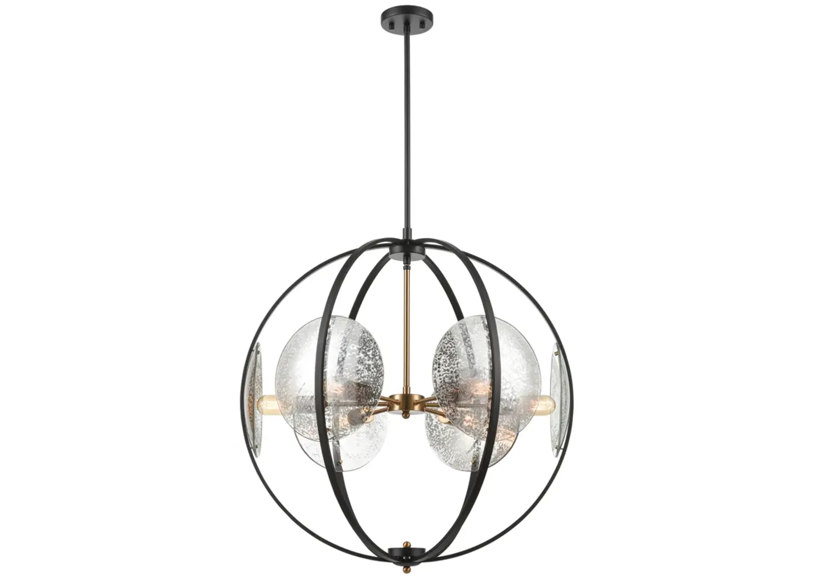 Oriah 28" Wide 6-Light Chandelier - Matte Black