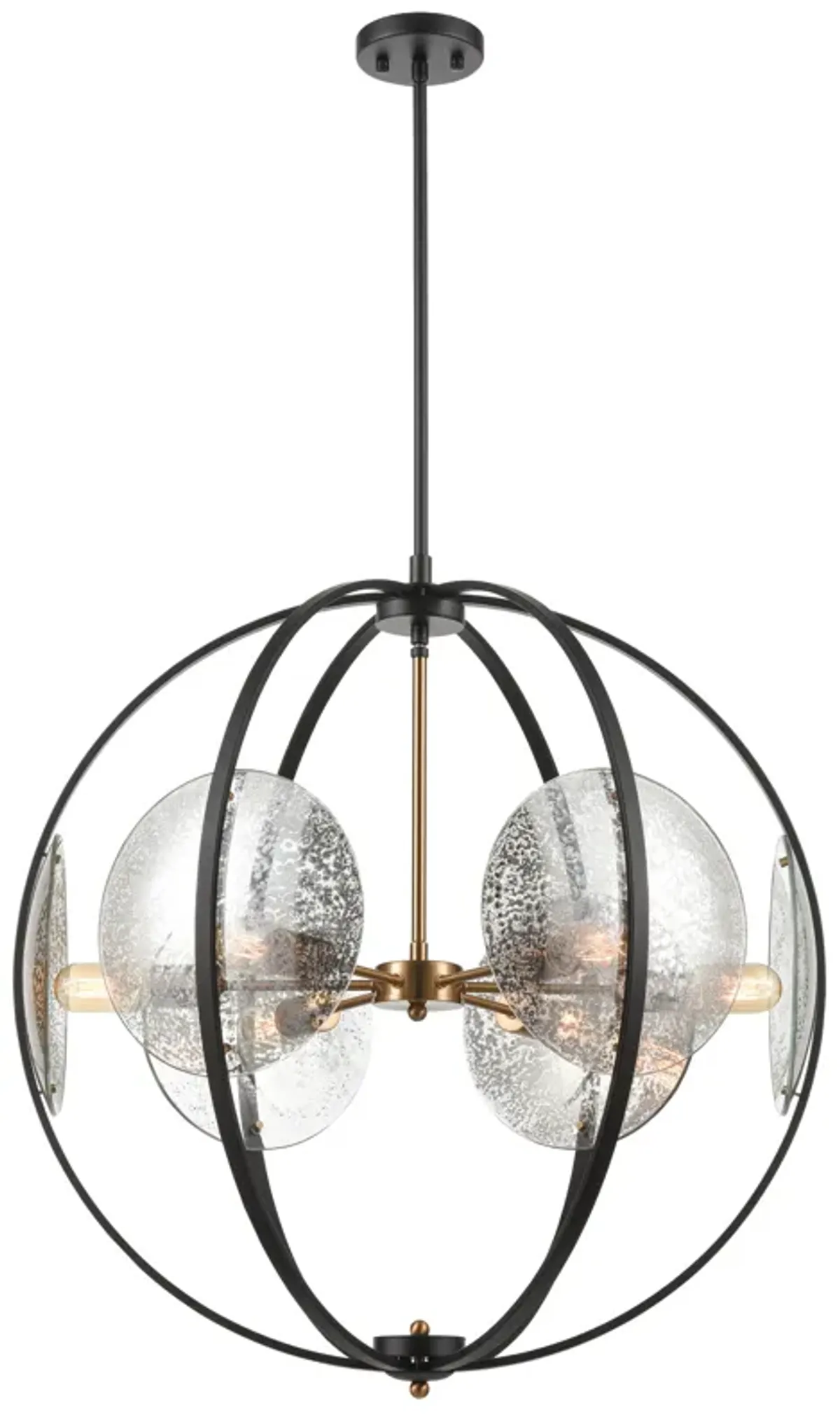 Oriah 28" Wide 6-Light Chandelier - Matte Black