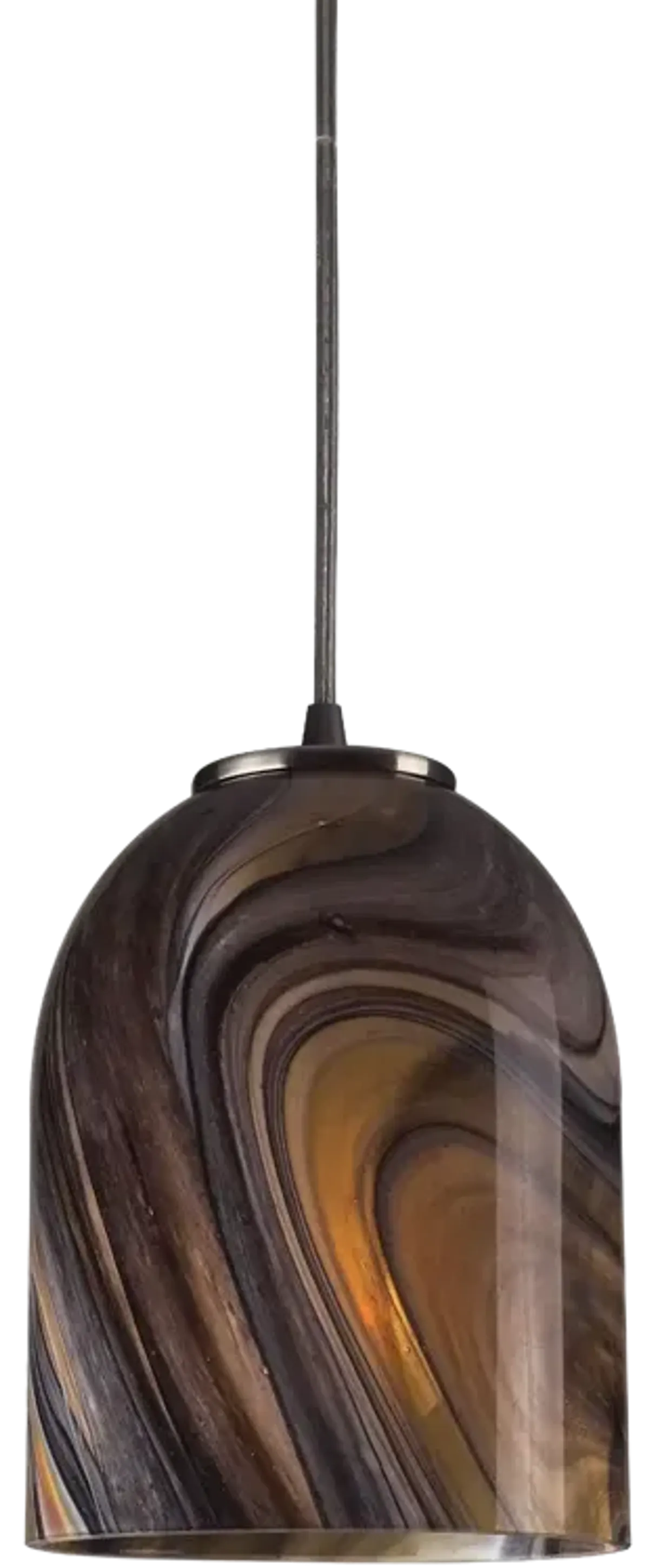 Swirl 6" Wide 1-Light Mini Pendant - Satin Nickel