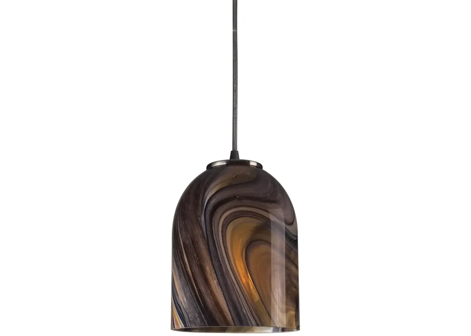 Swirl 6" Wide 1-Light Mini Pendant - Satin Nickel