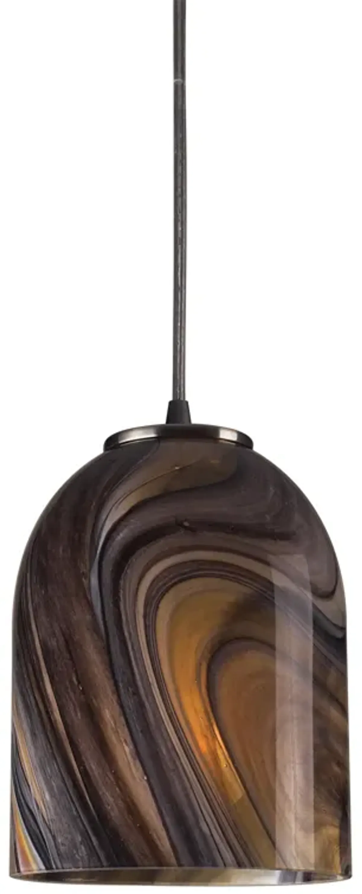 Swirl 6" Wide 1-Light Mini Pendant - Satin Nickel