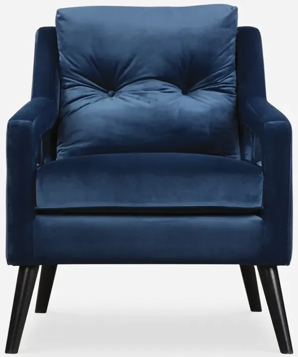 O'Brien Blue Velvet Armchair