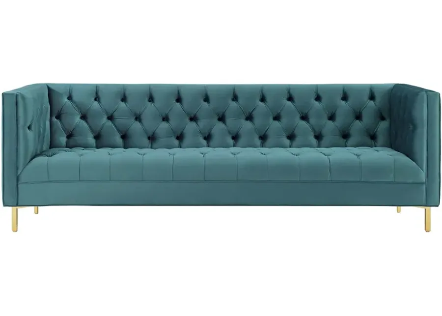 Delight Tufted Button Performance Velvet Sofa