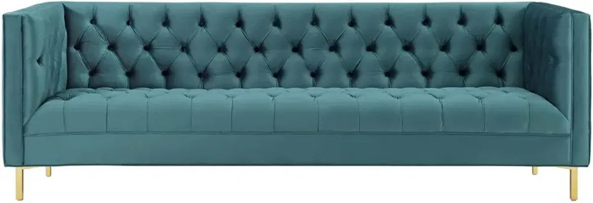 Delight Tufted Button Performance Velvet Sofa