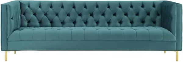 Delight Tufted Button Performance Velvet Sofa