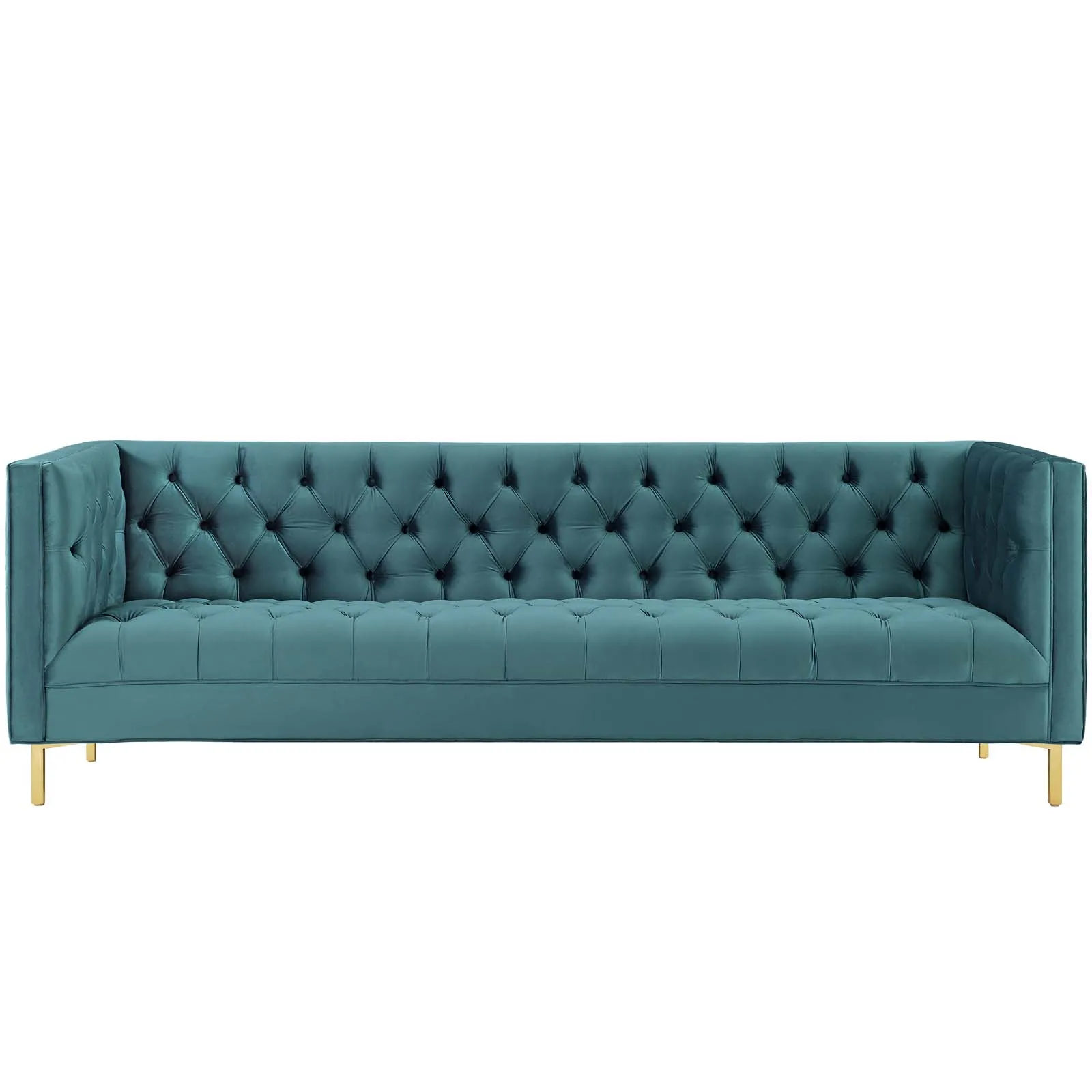 Delight Tufted Button Performance Velvet Sofa