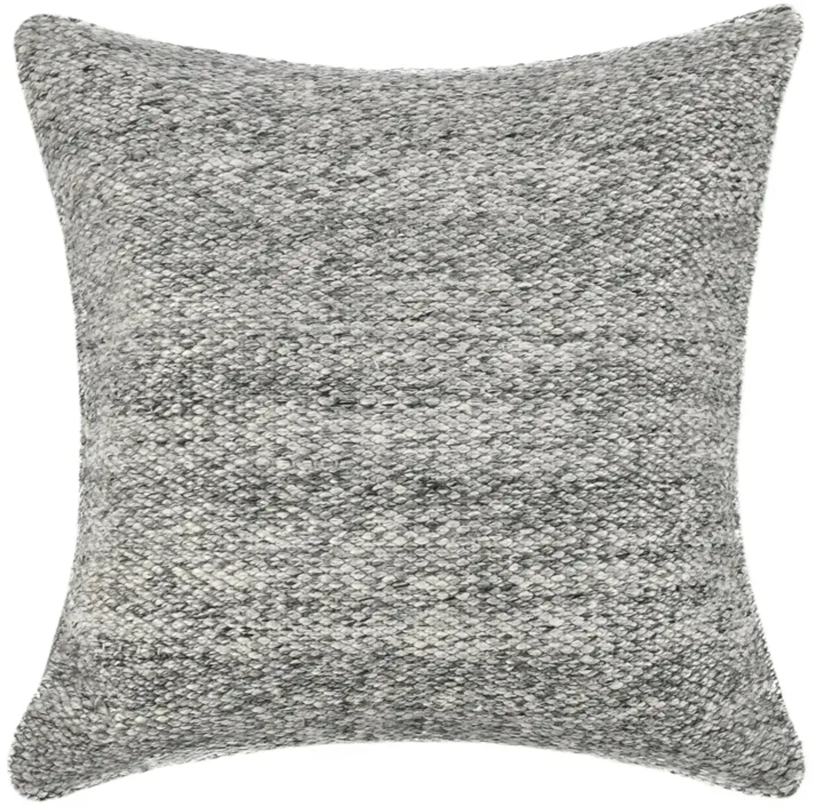 Stella 26" Recycled Fabric Fabric Throw Pillow, Gray