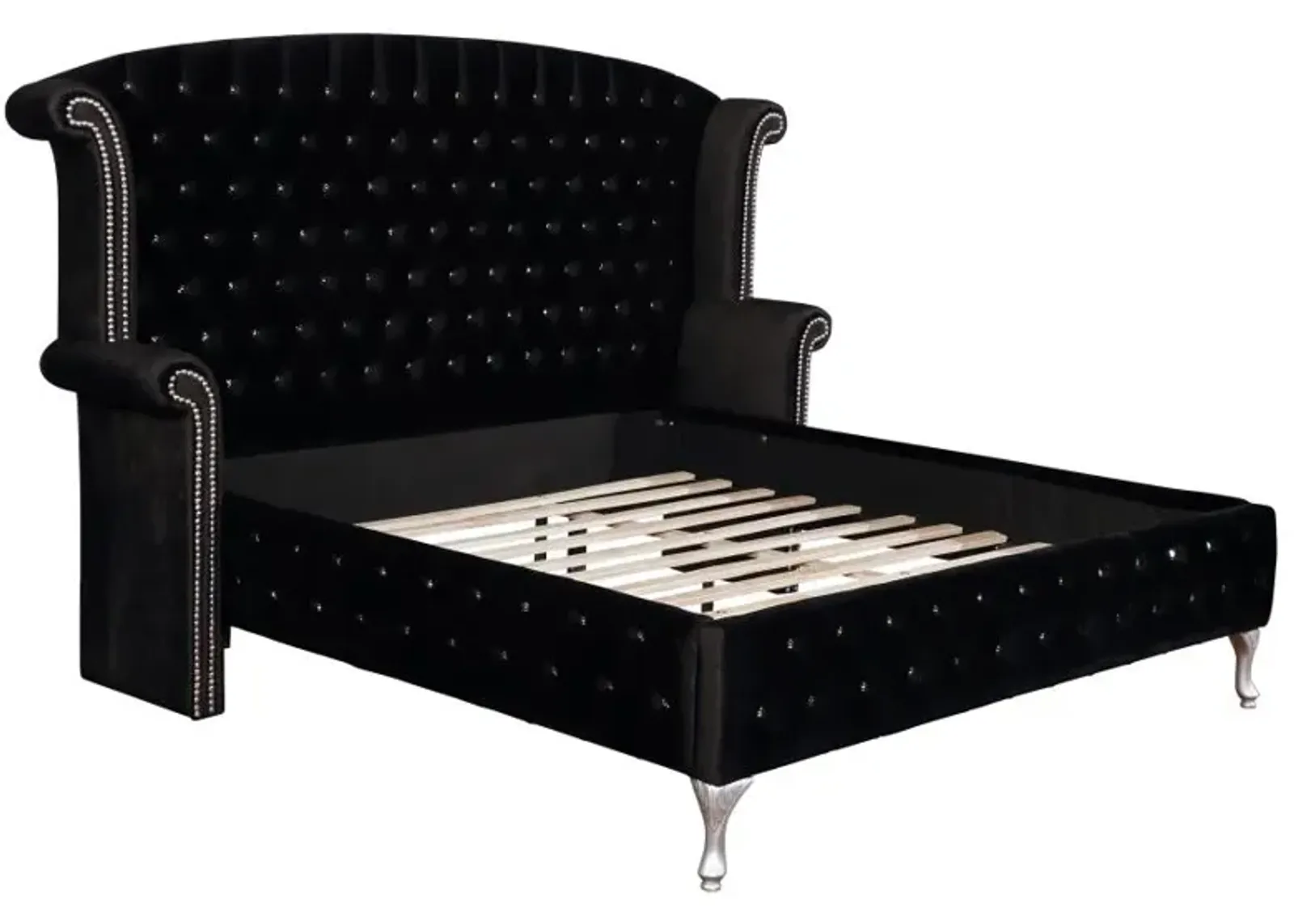 Deanna Queen Tufted Upholstered Bed Black