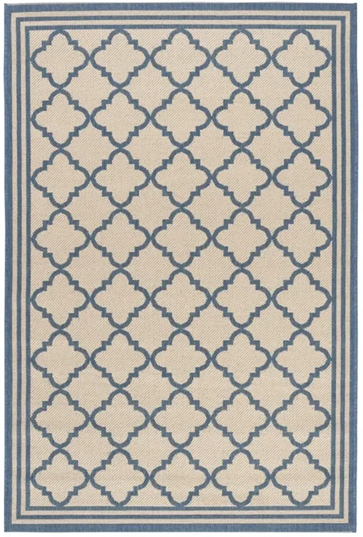 LINDEN 121 Collection LND121N-5 Cream / Blue 5'-3" X 7'-6"