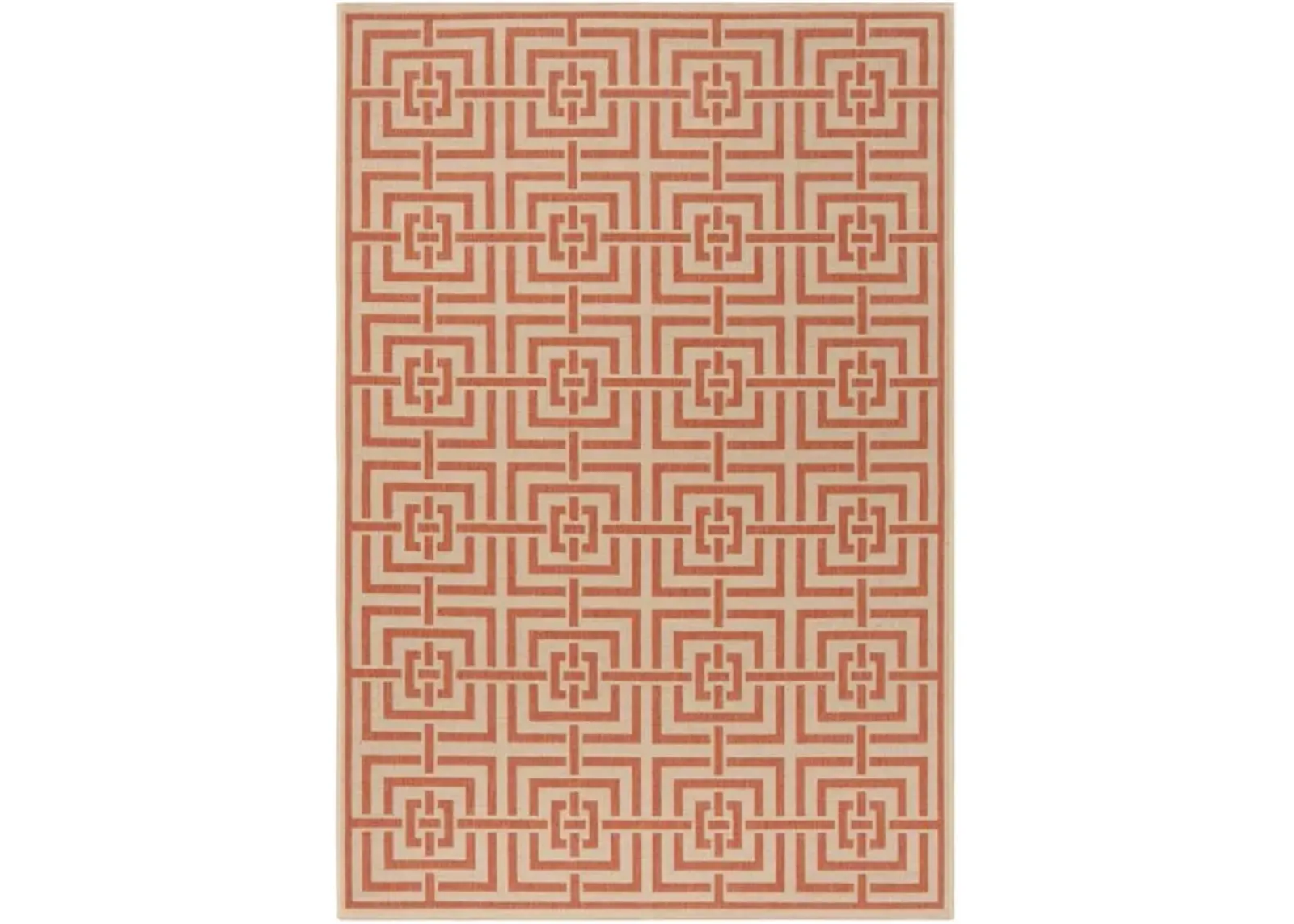 LINDEN 128 Collection LND128R-4 Cream / Rust 4' X 6'