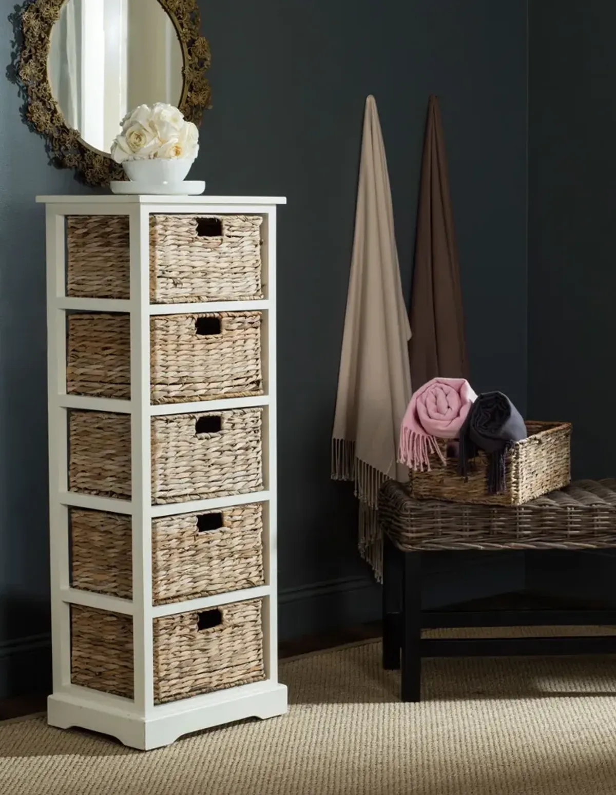 VEDETTE 5 WICKER BASKET STORAGE TOWER