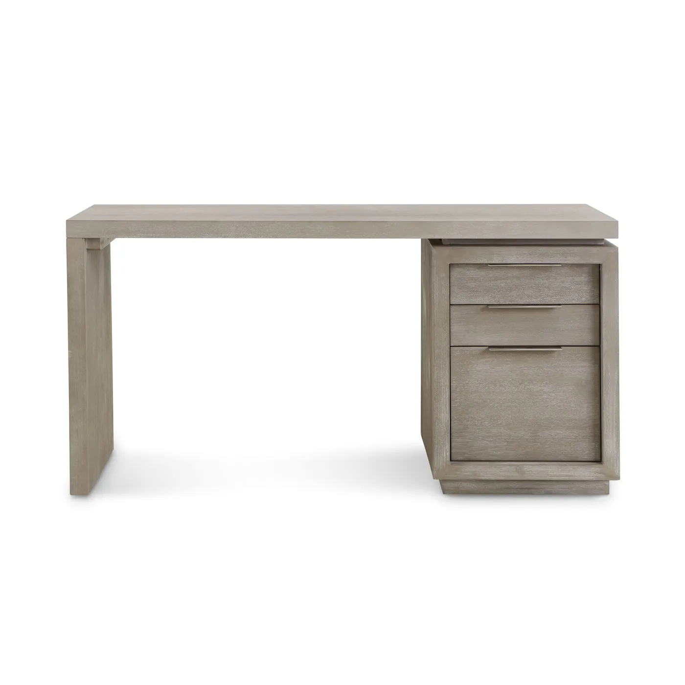 Oxford Three-Drawer Single Pedestal Desk in Mineral