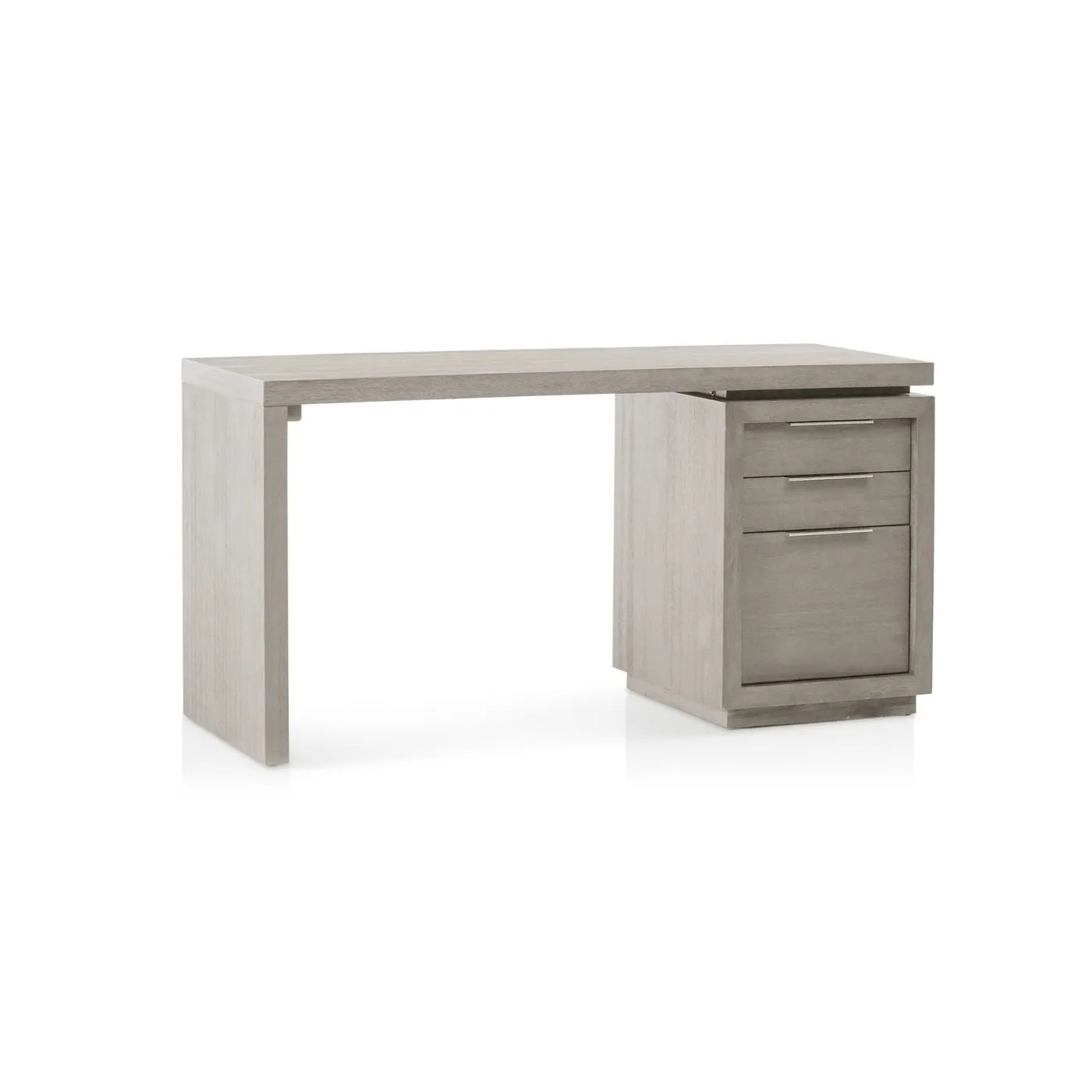 Oxford Three-Drawer Single Pedestal Desk in Mineral