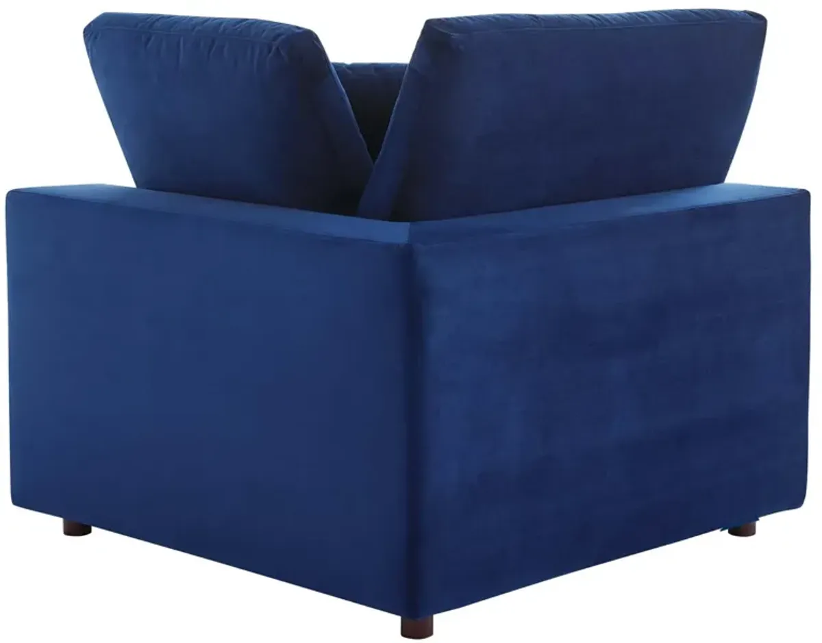 Commix Down Filled Overstuffed Performance Velvet Corner Chair