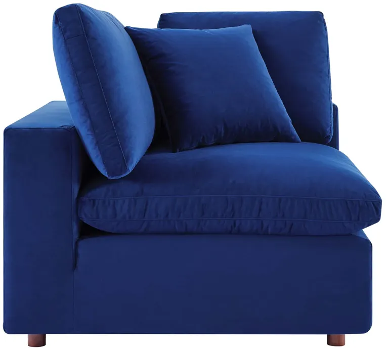 Commix Down Filled Overstuffed Performance Velvet Corner Chair