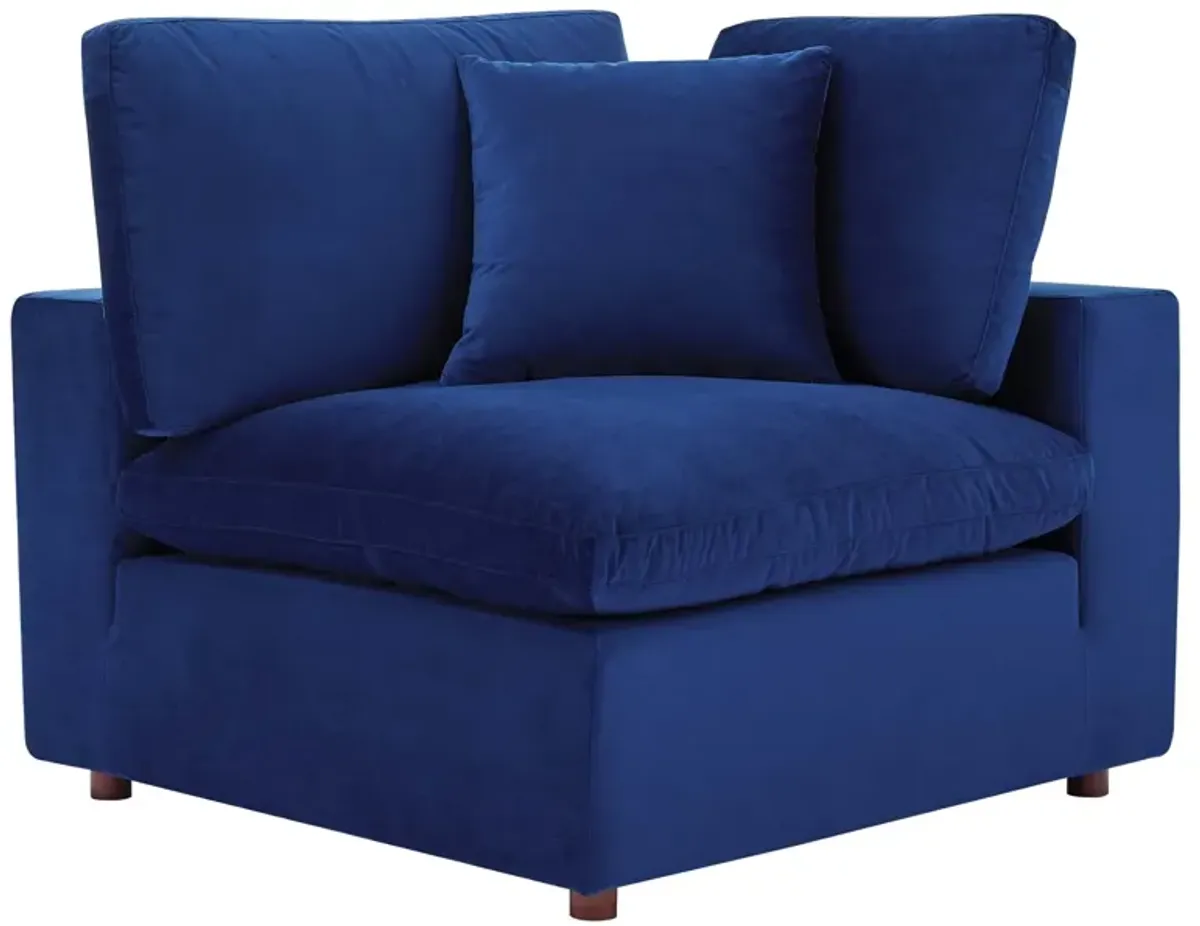 Commix Down Filled Overstuffed Performance Velvet Corner Chair