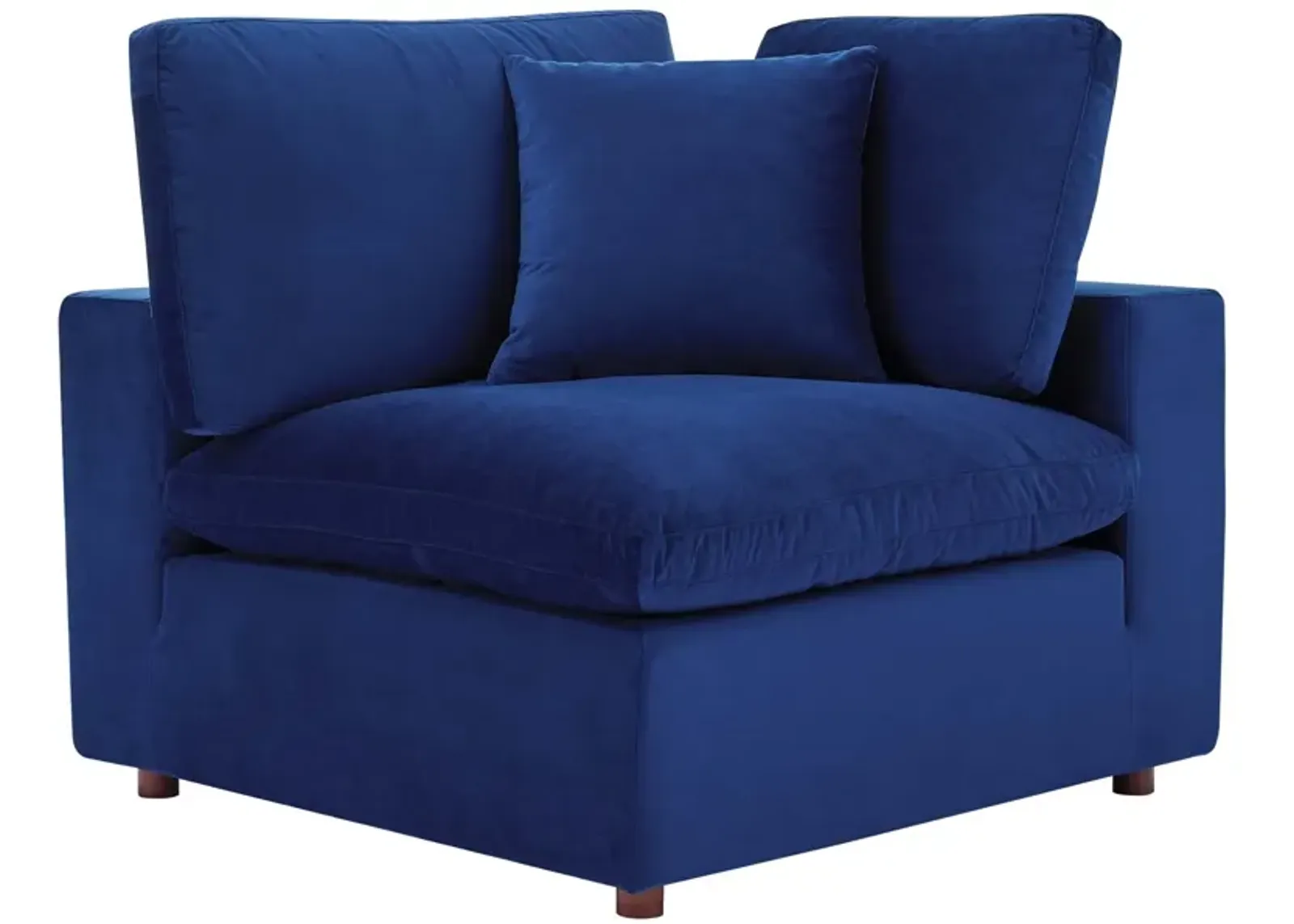 Commix Down Filled Overstuffed Performance Velvet Corner Chair