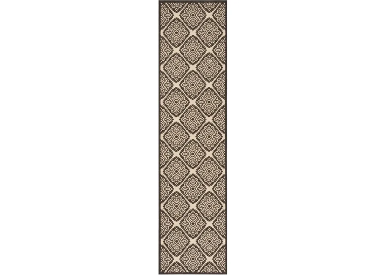 LINDEN 132 Collection LND132U-28 Creme / Brown 2'-2" X 8'