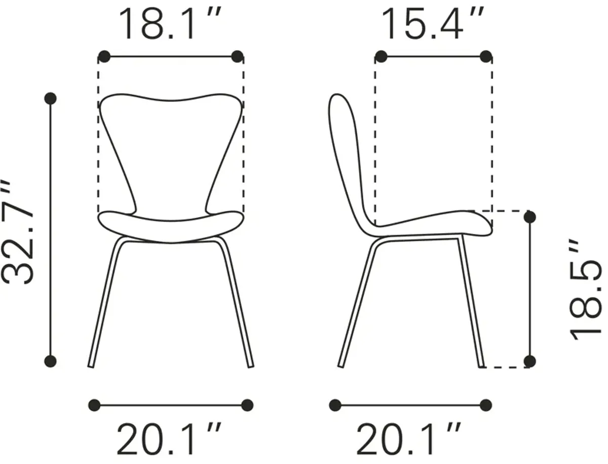 Torlo Dining Chair (Set of 2) White