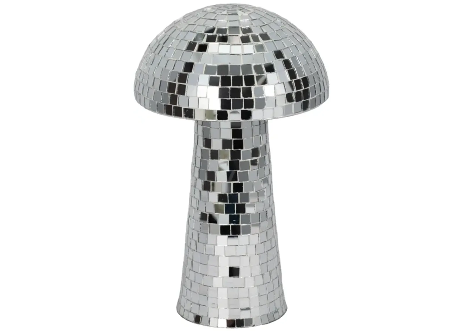 12" Mosaic Mushroom, Silver