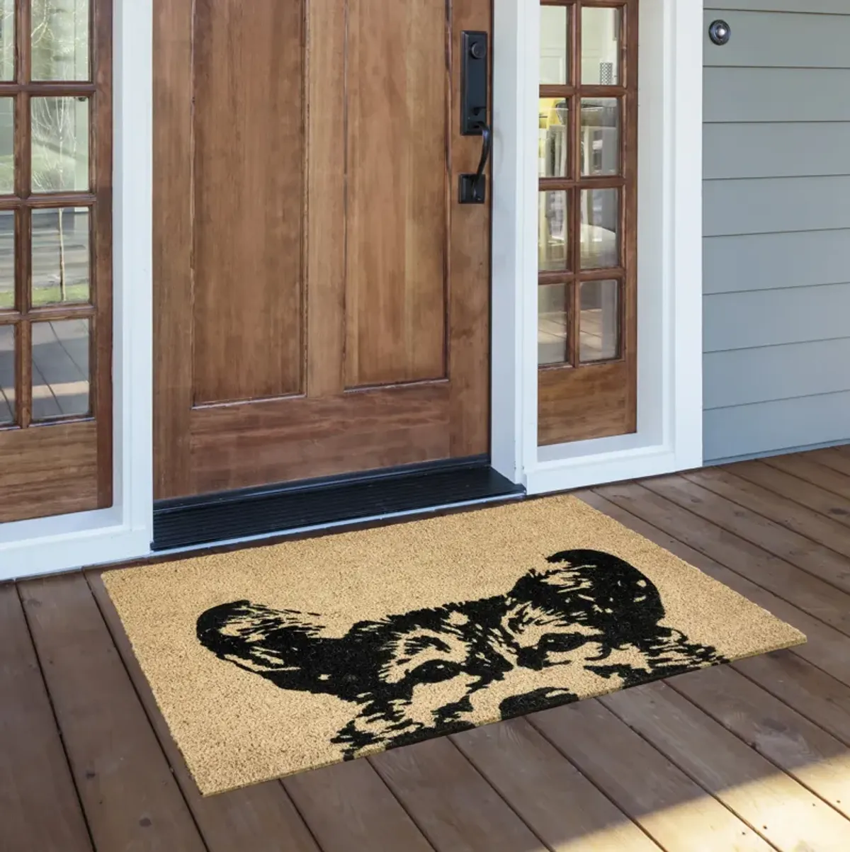 doormat earnest dog black 24x36