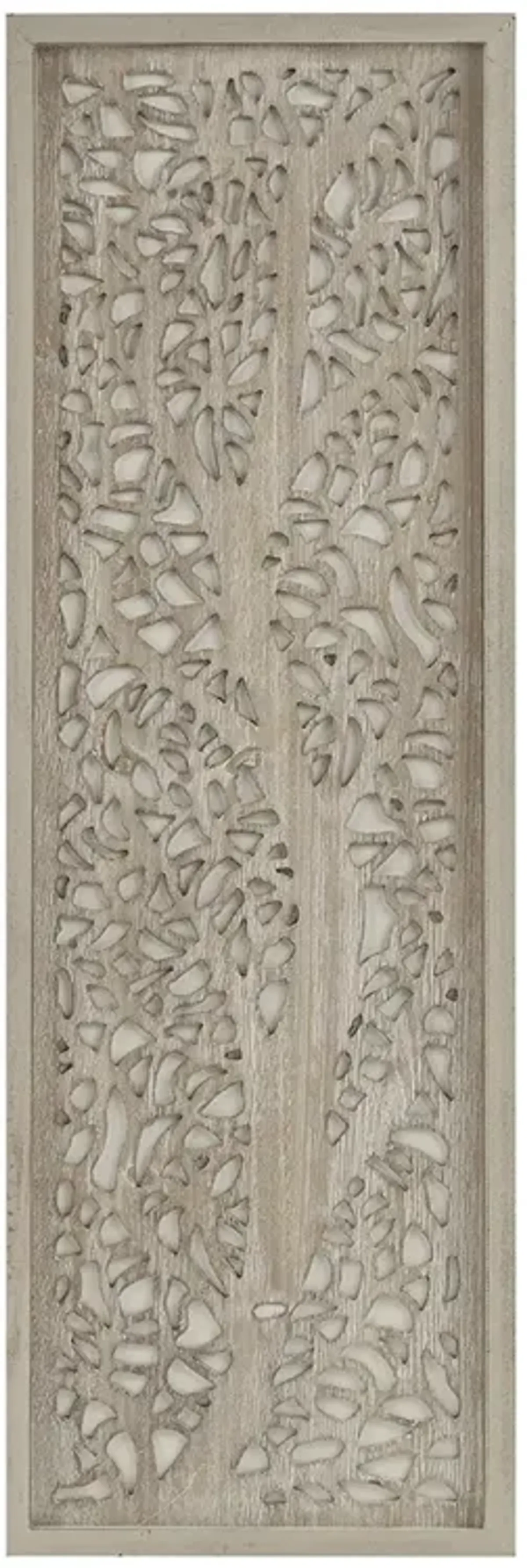 Madison Park Laurel Branches Natural Laser Cut Tree Framed Panel Wall Decor