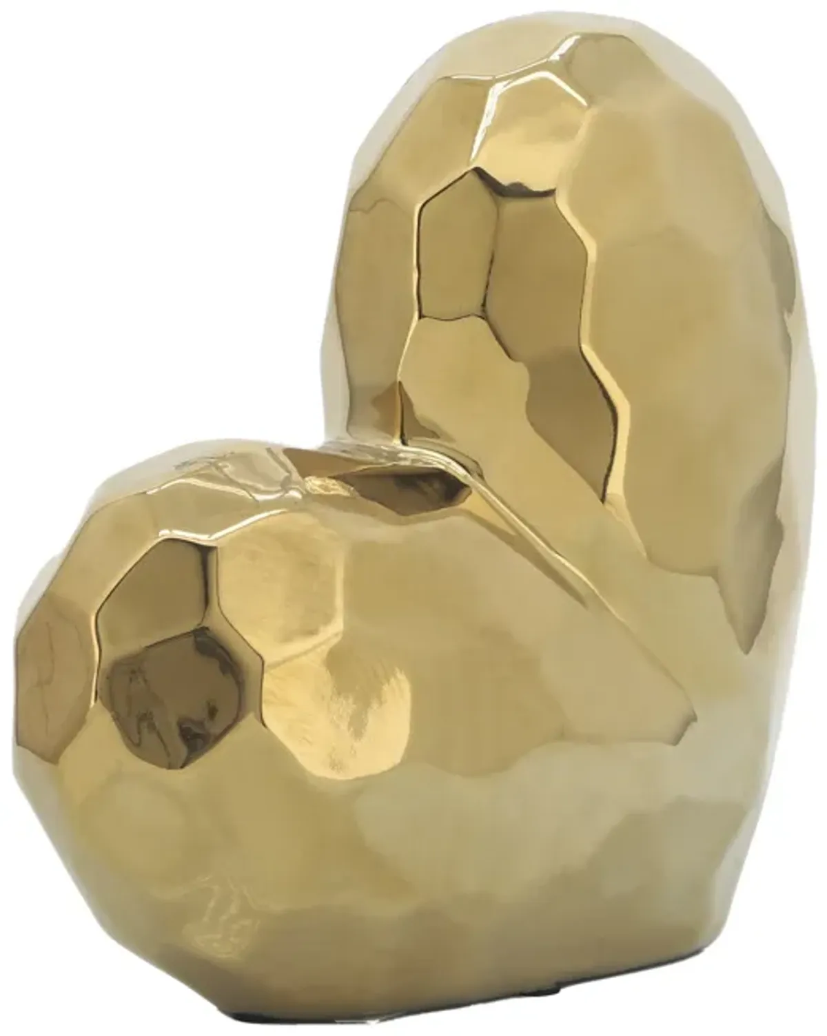 Gold Ceramic Heart 8"