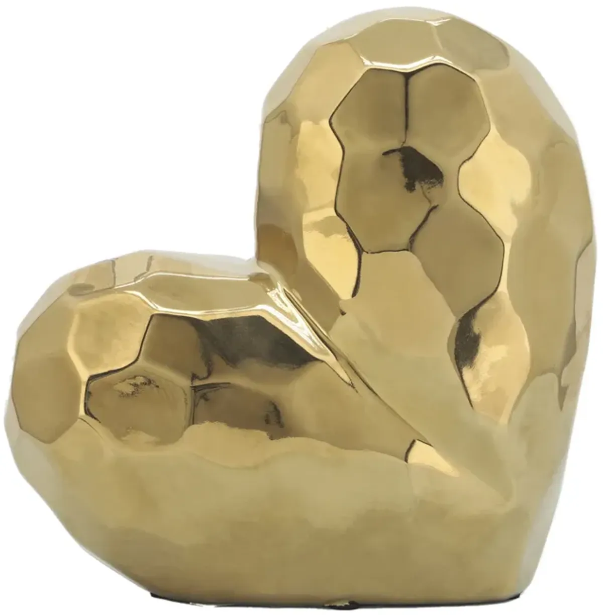 Gold Ceramic Heart 8"